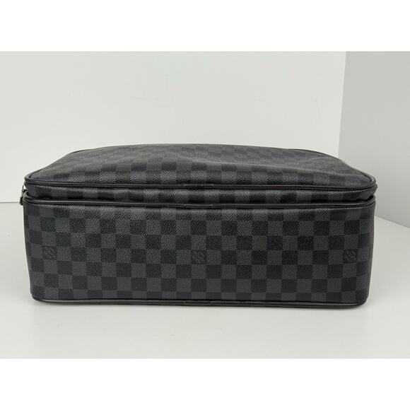 Louis Vuitton Damier Graphite Icart Business Bag Briefcase Handbag Black - Picture 5 of 16